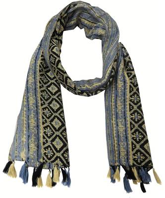 grey floral print Polyester scraf 2