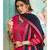 Partywear Pink Jam Cotton Silk Un-Stitched Plazzo Suits
