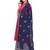 Navy Blue Cotton Silk Embroidered Womens Dupatta