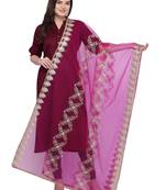 Rani Pink Net Gota Work Womens Dupatta