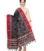 Black Bhagalpuri Silk Printed Womens Dupatta