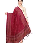Maroon Bhagalpuri Silk Printed Womens Dupatta