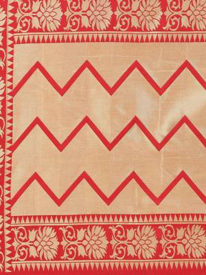 Red Poly Silk Banarasi Womens Dupatta 2