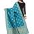 Turquoise Poly Silk Banarasi Womens Dupatta