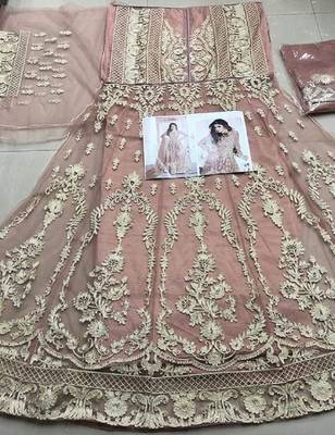 Coffee embroidered santoon salwar 2