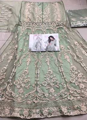 Green embroidered santoon salwar 2