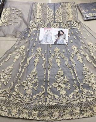 Grey embroidered santoon salwar 2