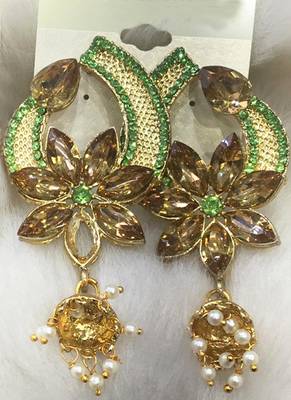 Green diamond earrings 1