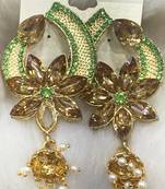 Green diamond earrings