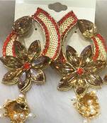 Orange diamond earrings