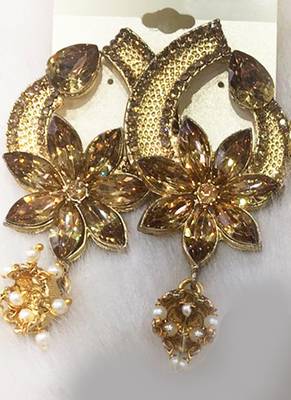 Brown diamond earrings 1