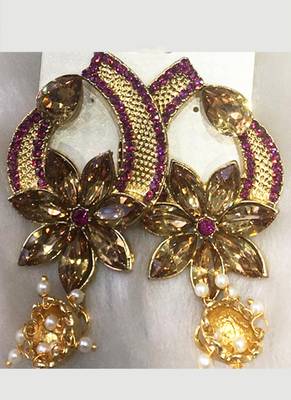 Purple diamond earrings 1