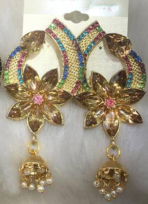 Multicolor diamond earrings 1