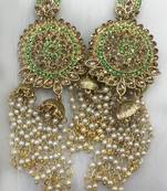 Green diamond earrings