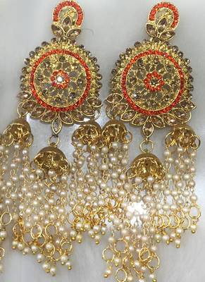 Orange diamond earrings 1