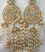 Multicolor diamond earrings