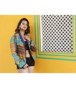 multicolor cotton handmade desinger ladies women western kanth jacket