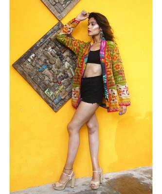 multicolor cotton handmade desinger ladies women western kanth jacket 2
