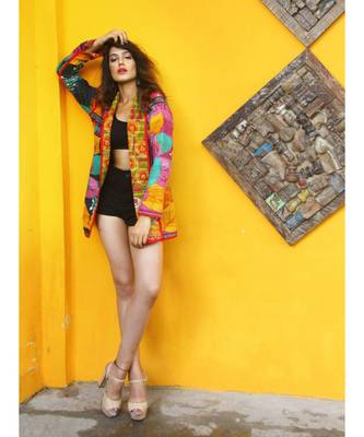 multicolor cotton handmade desinger ladies women western kanth jacket 4