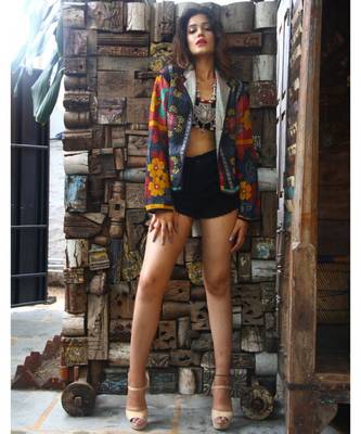 multicolor cotton handmade desinger ladies women western kanth jacket 1