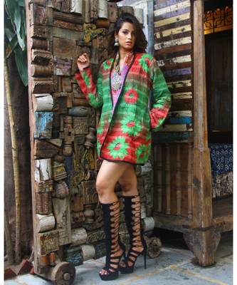 multicolor cotton handmade desinger ladies women western kanth jacket 1