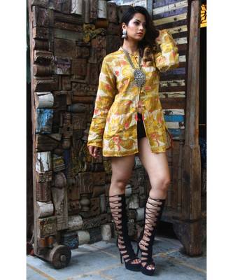 multicolor cotton handmade desinger ladies women western kanth jacket 4