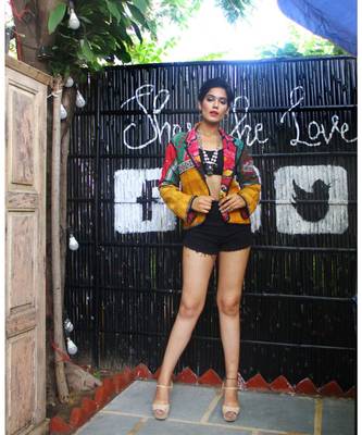 multicolor cotton handmade desinger ladies women western kanth jacket 4
