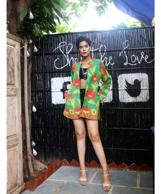 multicolor cotton handmade desinger ladies women western kanth jacket 1