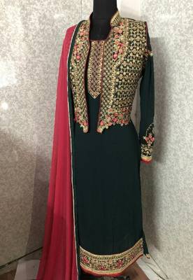 Green embroidered santoon salwar 2