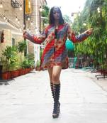 multicolor cotton handmade desinger ladies women western kanth jacket