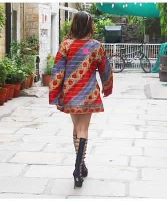 multicolor cotton handmade desinger ladies women western kanth jacket 4