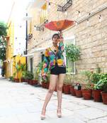 multicolor cotton handmade desinger ladies women western kanth jacket