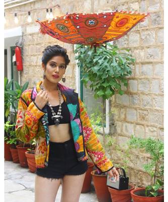 multicolor cotton handmade desinger ladies women western kanth jacket 4
