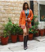 multicolor cotton handmade desinger ladies women western kanth jacket