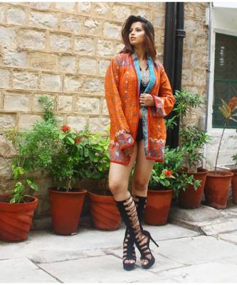 multicolor cotton handmade desinger ladies women western kanth jacket 3