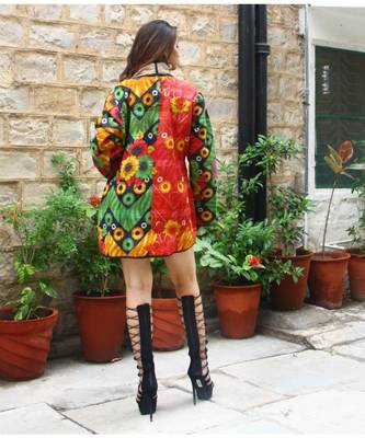 multicolor cotton handmade desinger ladies women western kanth jacket 5