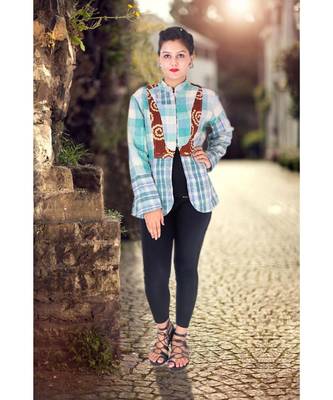 multicolor cotton handmade desinger ladies women western kanth jacket 1