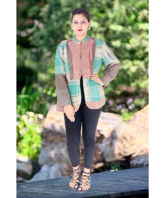 multicolor cotton handmade desinger ladies women western kanth jacket 1