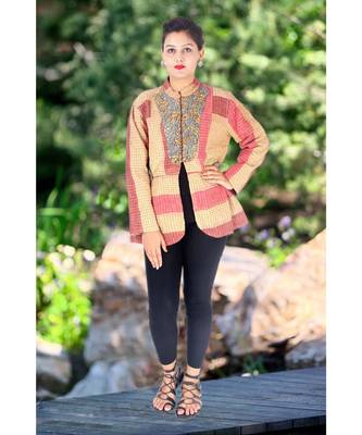 multicolor cotton handmade desinger ladies women western kanth jacket 1