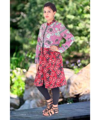 multicolor cotton handmade desinger ladies women western kanth jacket 1