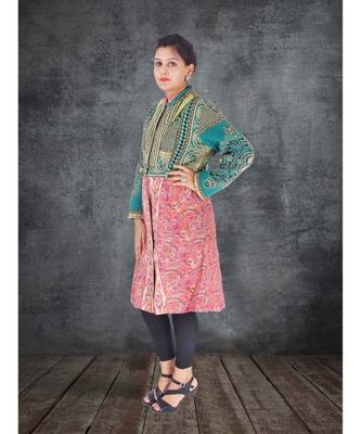 multicolor cotton handmade desinger ladies women western kanth jacket 1