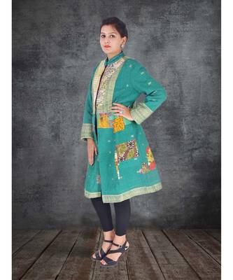 multicolor cotton handmade desinger ladies women western kanth jacket 1