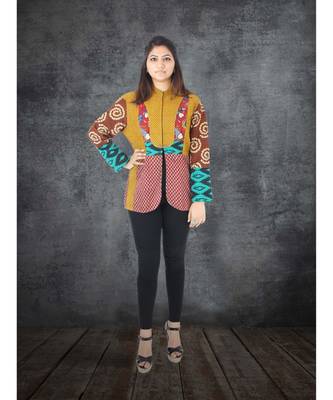 multicolor cotton handmade desinger ladies women western kanth jacket 1