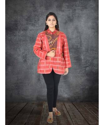 multicolor cotton handmade desinger ladies women western kanth jacket 1