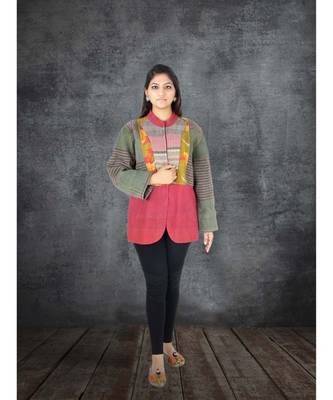 multicolor cotton handmade desinger ladies women western kanth jacket 1