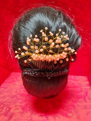 Orange pearl hair-accessories 2