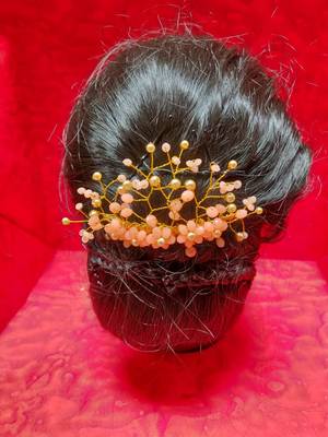Orange pearl hair-accessories 2