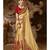 Beige Embroidered Silk Blend Saree With Blouse