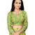 Green Printed Jacquard Semi Stitched Lehenga