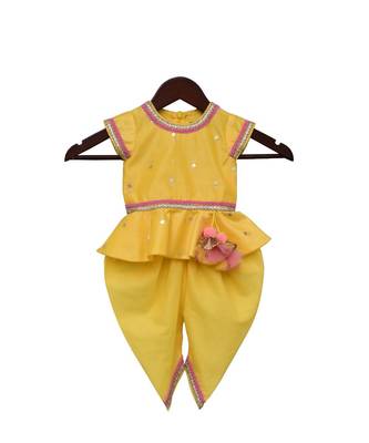 Pink Mirror Work Kurti With Sharara 1